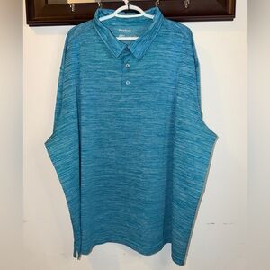 Reebok Men's Teal Polo Shirt Size 4XL
